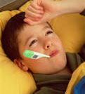 sick child with fever is a meningitis symptom