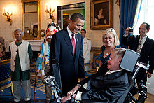 President Barack Obama meets Stephen Hawking