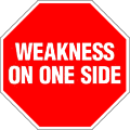 weakness on one side