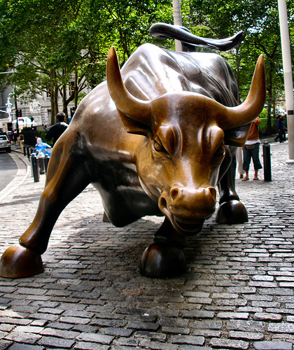 This Bull Market Bull welcomes you to stock market ticker